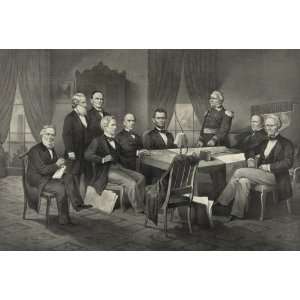Lincoln, His Cabinet, and General Winfield Scott from Kimmel & Forster 
