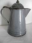 Vintage 11 1/2 Granite Steelware Coffee Pot ~ Grey