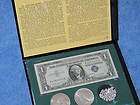   Story Morgan Peace Dollar Silver Certificate Granules Set Phil B7332L