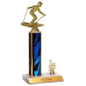  Downhill Skiing Trophies w/Place Trim