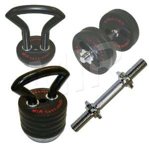  adjust from 18lbs to 78lbs + FREE Solid Dumbbell Handle (MIR Weights 