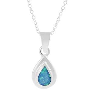  Sterling Silver .925 Stamp Hypoallergenic Created Blue 