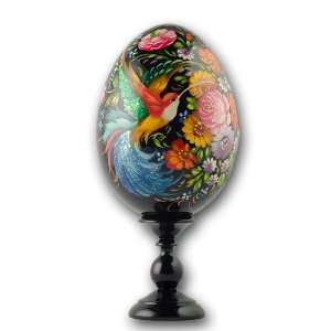   Russian Egg, Wooden Hand Painted Easter Egg, Russia