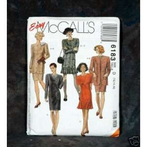  Easy McCalls 6183 Misses Unlined Jacket & Dresses Pattern 
