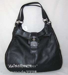   Leather Large Hobo Shoulder Bag Purse Handbag Sac Black 17092  