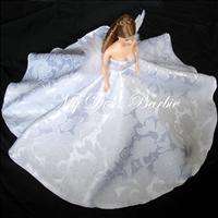 W23 Wedding Angel Gown for Holiday Barbie Dolls, White  