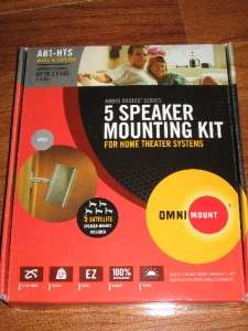 OMNIMOUNT 5 SPEAKER MOUNTING KIT HOME THEATER SYSTEM AB1 HTS WALL 