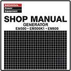 Honda EM500 EM600 Generator Service Repair Manual 61892
