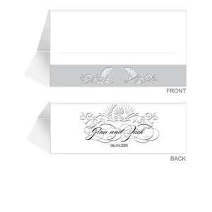  220 Personalized Place Cards   Vizcaya White Dove Office 