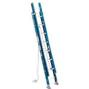   250 Pound Duty Rating Fiberglass Flat D Rung Extension Ladder, 20 Foot