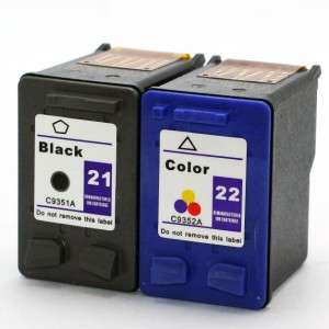 2pk HP 21 22 Ink For Deskjet D1530 D1560 D1568 D2330  