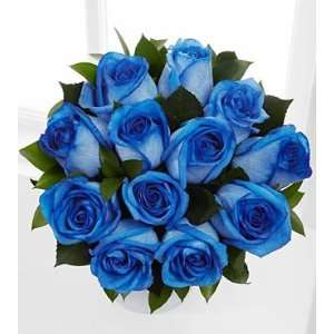 Extreme Blue Hues Fiesta Rose Flower Bouquet   12 Stems  