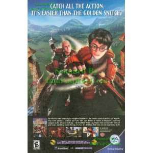 Harry Potter Quidditch World Cup Great Original Video Game Print Ad