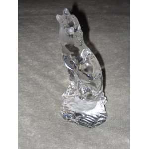1994 Lenox Crystal Keeper Of The Wild 7 1/2 Howling Wolf Figurine 