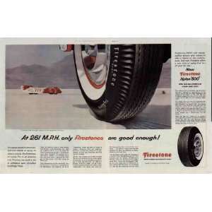   Salt Flats.  1957 Firestone Tires Ad, A4717A. 