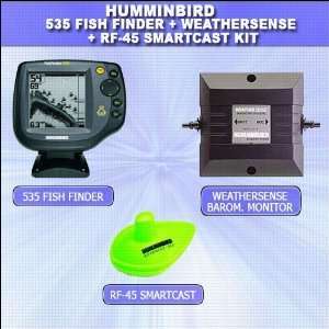  Humminbird 535 Fish Finder +Weathersense Kit + RF 45 