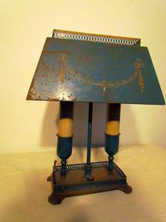 Antique 1940s Tole Desk Lamp  