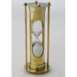  Antique Style Hourglass 5 Minute Brass Sand Timer