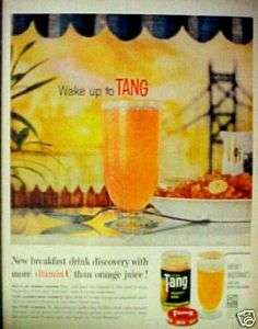 1959 Tang Instant Breakfast Drink Kitchen Print Ad  