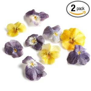 Sweetfields Candied Edible Flowers, SweetCrystal Violas, 9 Count Boxes 
