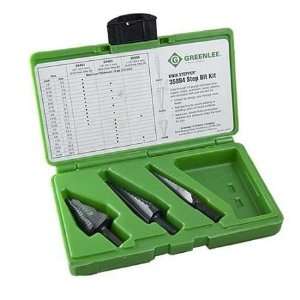    Greenlee 3pc Kwik Stepper Unibit Drill Kit