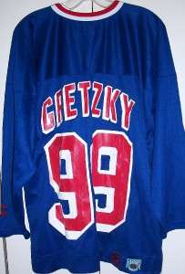 WAYNE GRETZKY NY RANGERS NHL HOCKEY SHIRT JERSEY MENS LARGE  