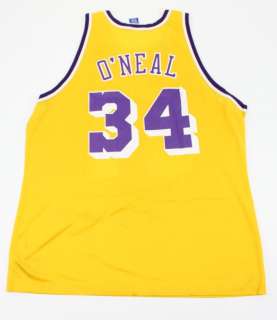   NBA Authentic Champion Lakers Shaq ONeal Jersey Size 52  