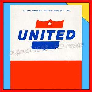 UNITED AIRLINES 1965 AIRLINE TIMETABLE SCHEDULE PLUS CARAVELLE 