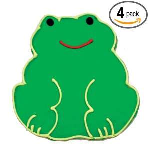   Bay Confections Hand Decorated Frog Cookie, 3 Ounce Boxes (Pack of 4
