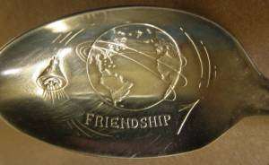 Vintage NASA Friendship 7 JFK Spoon Made By Wm Rogers Mfg Company 