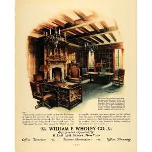  1930 Ad William Wholey Interior Furniture Office Decor 
