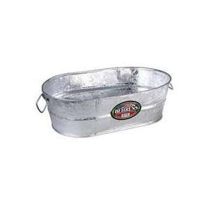  GALVANIZED HOT DIPPED OVAL TUB, Color STEEL; Size 10.5 