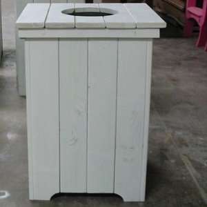  Uwharrie Chair 5011 Trash Can   White Home & Garden