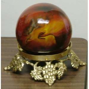 Sunset Stainless Steel Gazing Globe with Polished Brass 