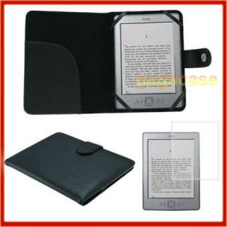   Leather Case Cover+Screen Protector  Kindle Touch 3G & Wi Fi