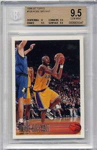 1996 Topps Kobe Bryant Rookie BGS GEM MINT 9.5  