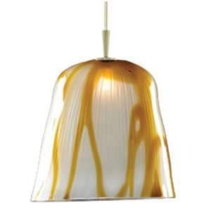   Lamp Ali Jack Pendant for Canopies with Butterscotch Swirl Glass Shade