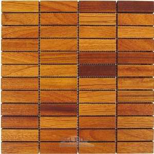  Mosaici d asolo wood mosaic 23x73mm brushed doussie mesh 
