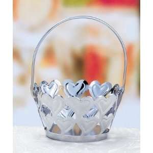  Chrome Heart Basket (Set of 60)   Wedding Party Favors 