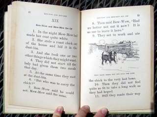 Bow Wow and Mew Mew 1935 Childrens Book Learn to Read  