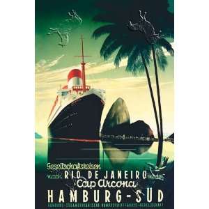  Hamburg to Rio de Janeiro on the Cap Arcona Steamship 