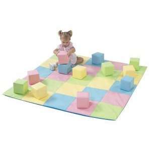    047P PASTEL COLOR PATCHWORK MAT AND BLOCK SET OF 12 