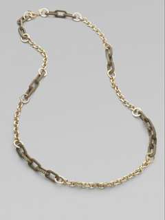 Marc by Marc Jacobs   Stone Accented Long Chain Link Necklace