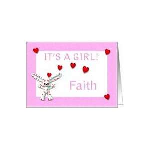  Faiths Birth Announcement (girl) Card Health & Personal 