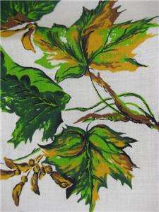 Vintage Green Gold Maple Leaf Canada Tea Towel Unused  