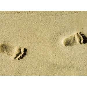 Childs Footprints on Beach at Santa Maria, Sal (Salt), Cape Verde 