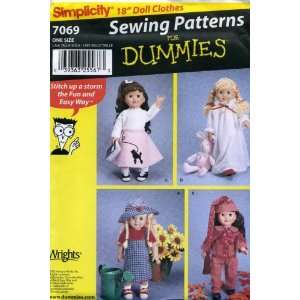  Simplicity Sewing Patterns for Dummies 18 Doll Clothes 
