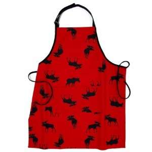  Hatley Moose Apron   Red with Pocket