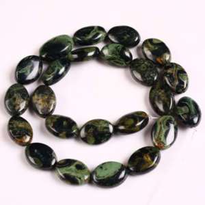 Rhyolite Rainforest Jasper Stone Oval Loose Beads 15.5  