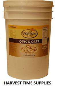 QUICK OATS OATMEAL FOOD BUCKET CEREAL EMERGENCY SURVIVAL HARVESTON 